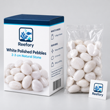White Polished Pebbles - image 2